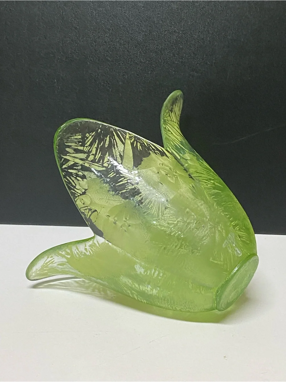 Vintage Green Tulip Shaped Vase